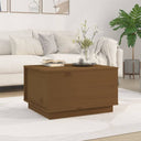 vidaXL Salontafel 60x50x35 cm massief grenenhout wit