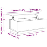 vidaXL Salontafel 100x50x35 cm massief grenenhout