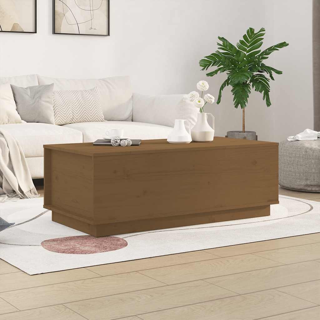 vidaXL Salontafel 100x50x35 cm massief grenenhout