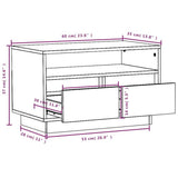 vidaXL TV Cabinet 60x35x37 cm Solid Pine Wood