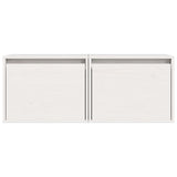 vidaXL Wandkasten 2 st 45x30x35 cm massief grenenhout