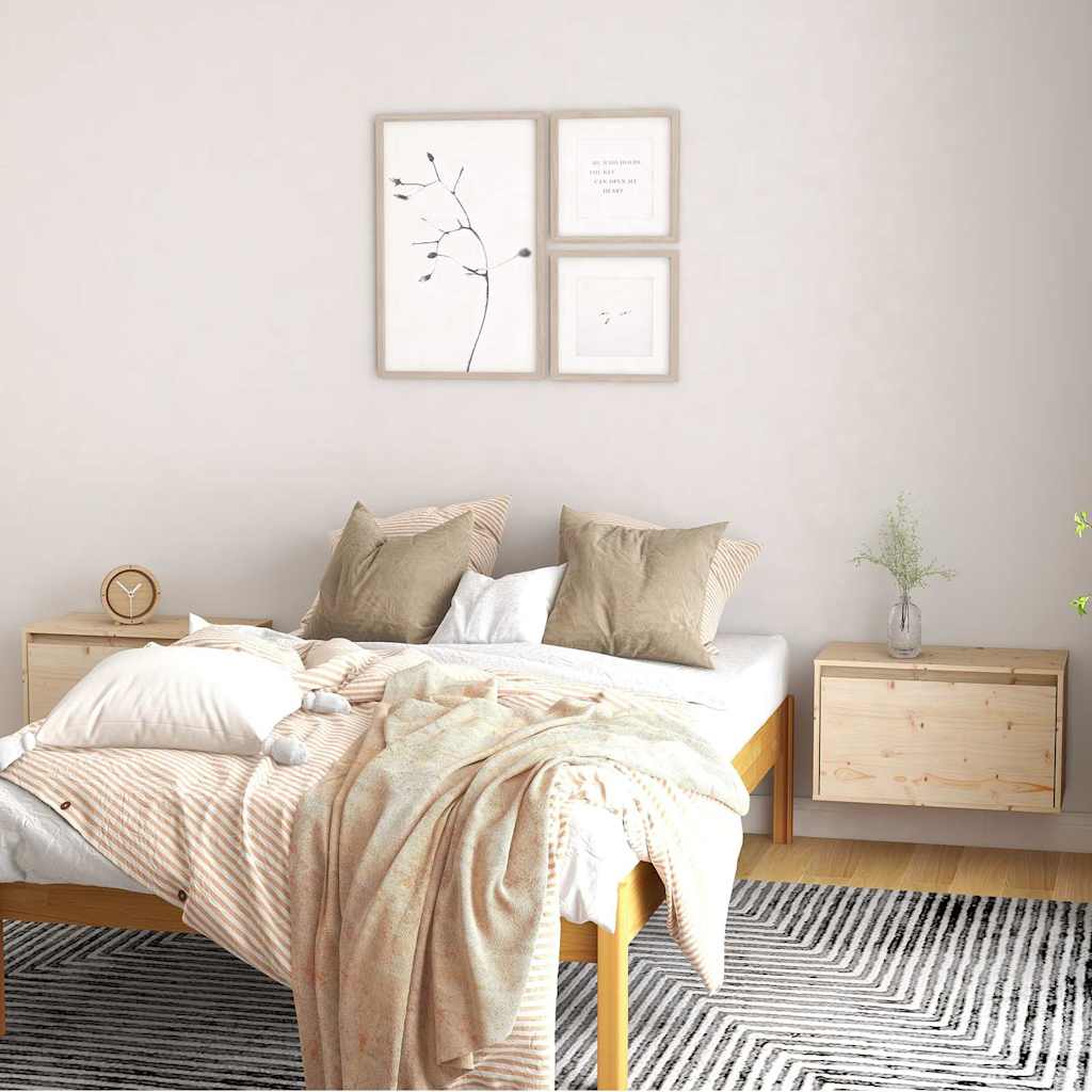 vidaXL Wandkast 60x30x35 cm massief grenenhout