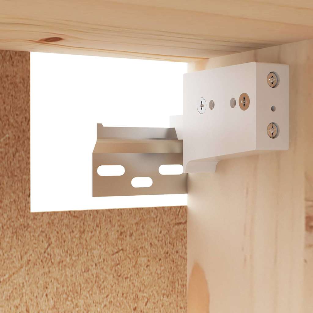 vidaXL Wandkast 60x30x35 cm massief grenenhout