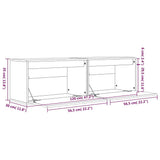 vidaXL Wandkast 60x30x35 cm massief grenenhout