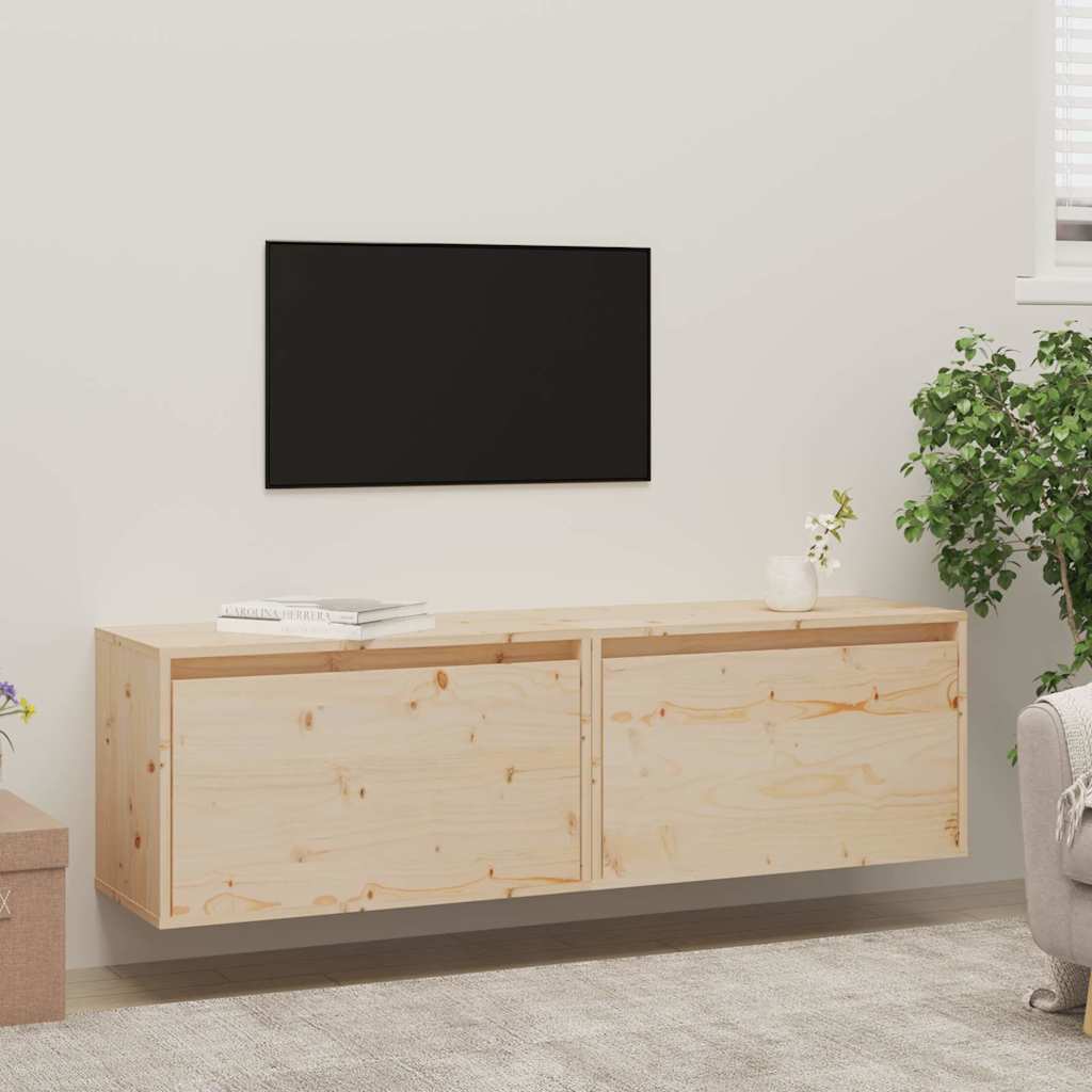 vidaXL Wandkast 60x30x35 cm massief grenenhout