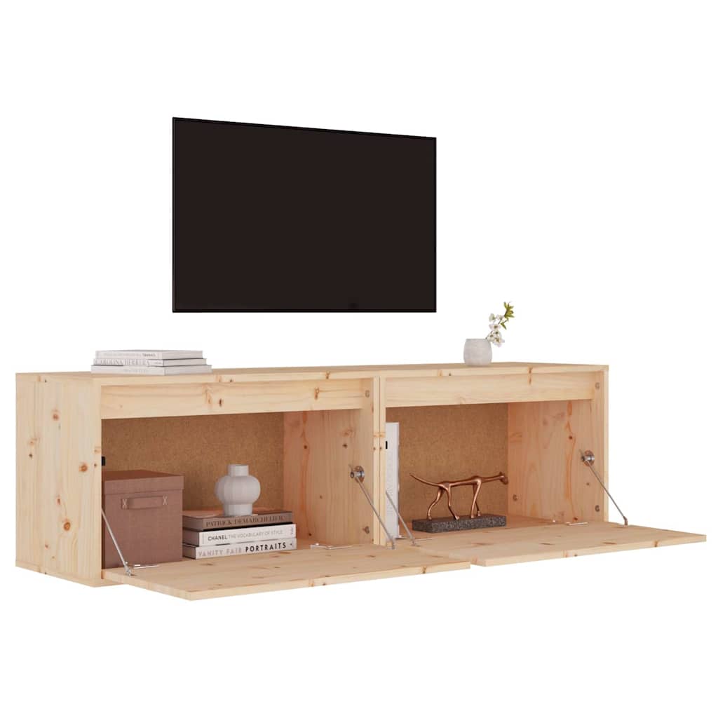 vidaXL Wandkast 60x30x35 cm massief grenenhout