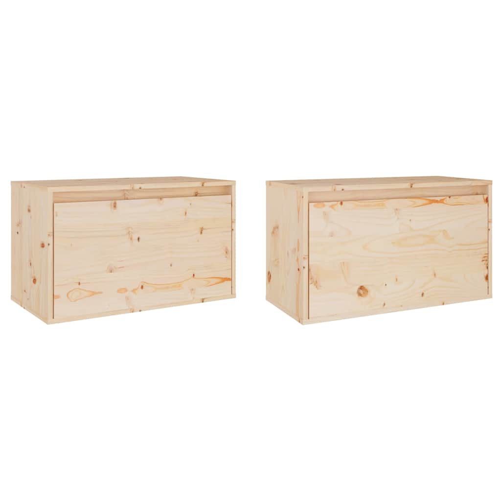 vidaXL Wandkast 60x30x35 cm massief grenenhout