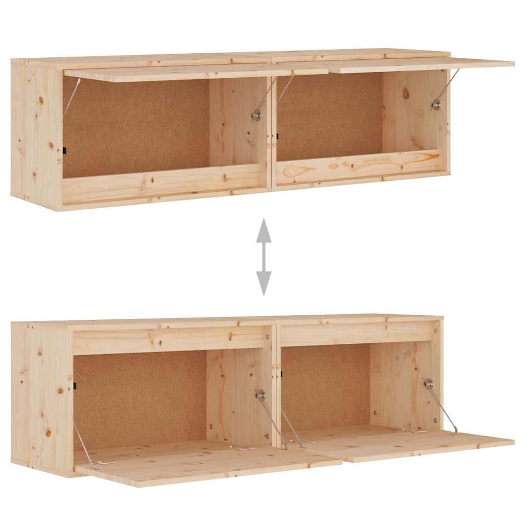 vidaXL Wandkast 60x30x35 cm massief grenenhout