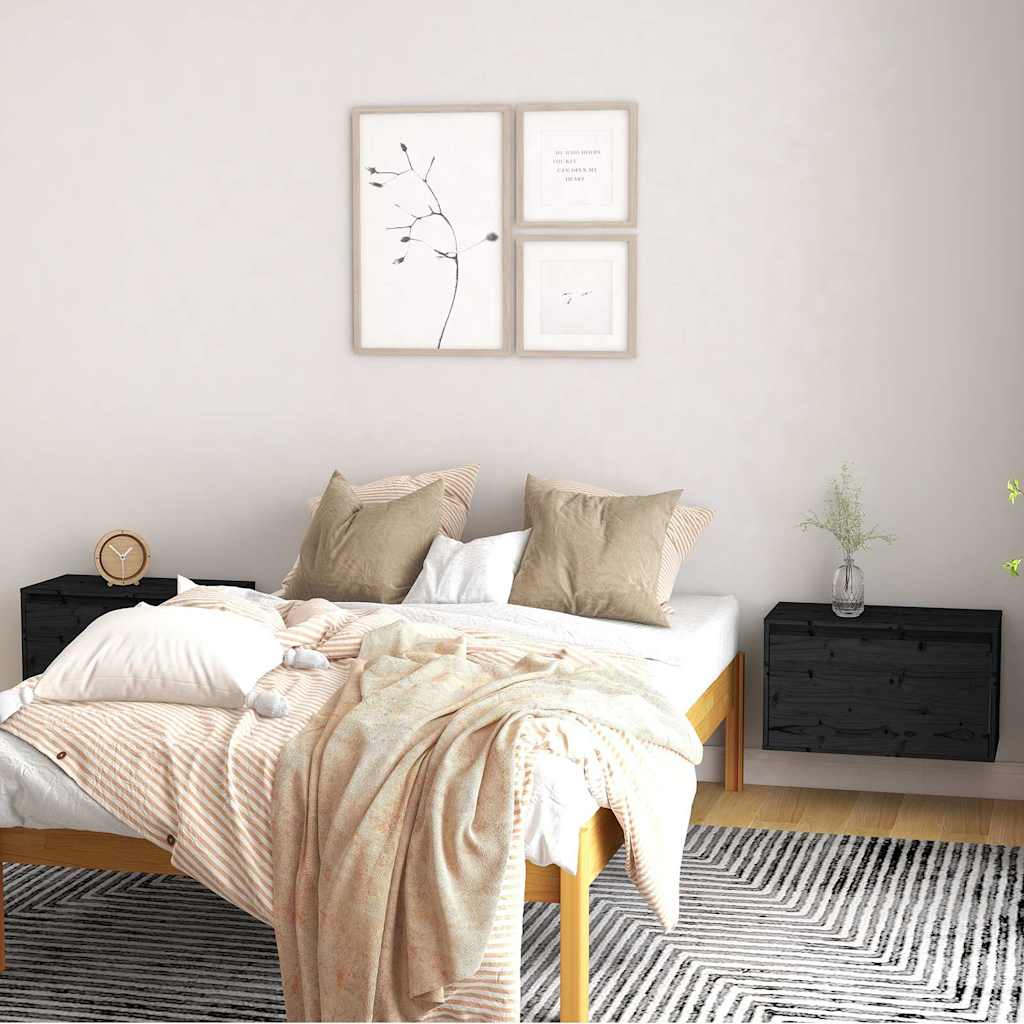 vidaXL Wandkast 60x30x35 cm massief grenenhout