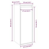 vidaXL Wandkast 30x30x80 cm massief grenenhout