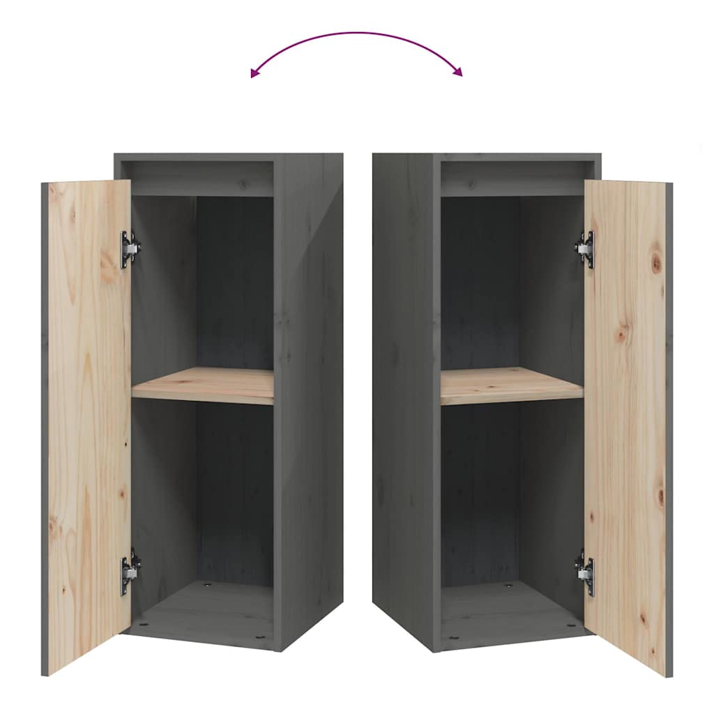 vidaXL Wandkast 30x30x80 cm massief grenenhout