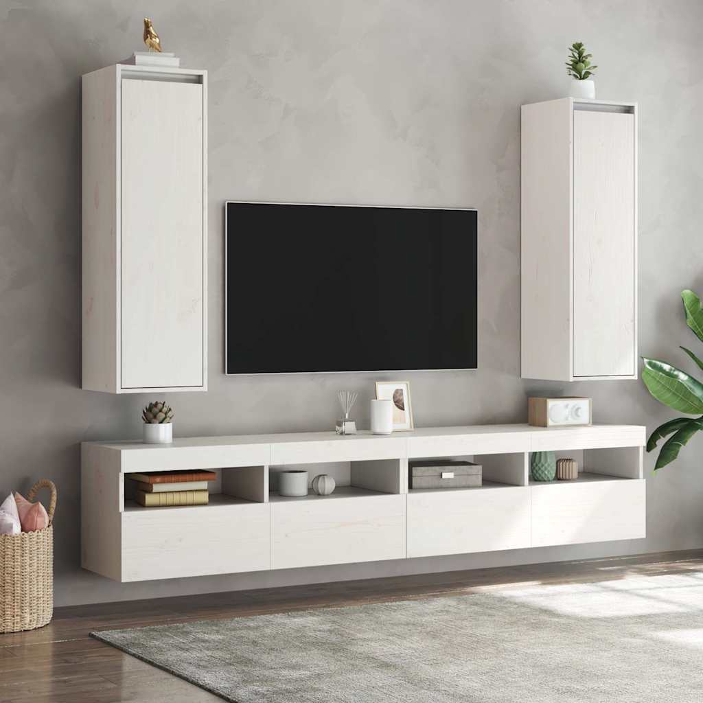 vidaXL Wandkast 30x30x100 cm massief grenenhout