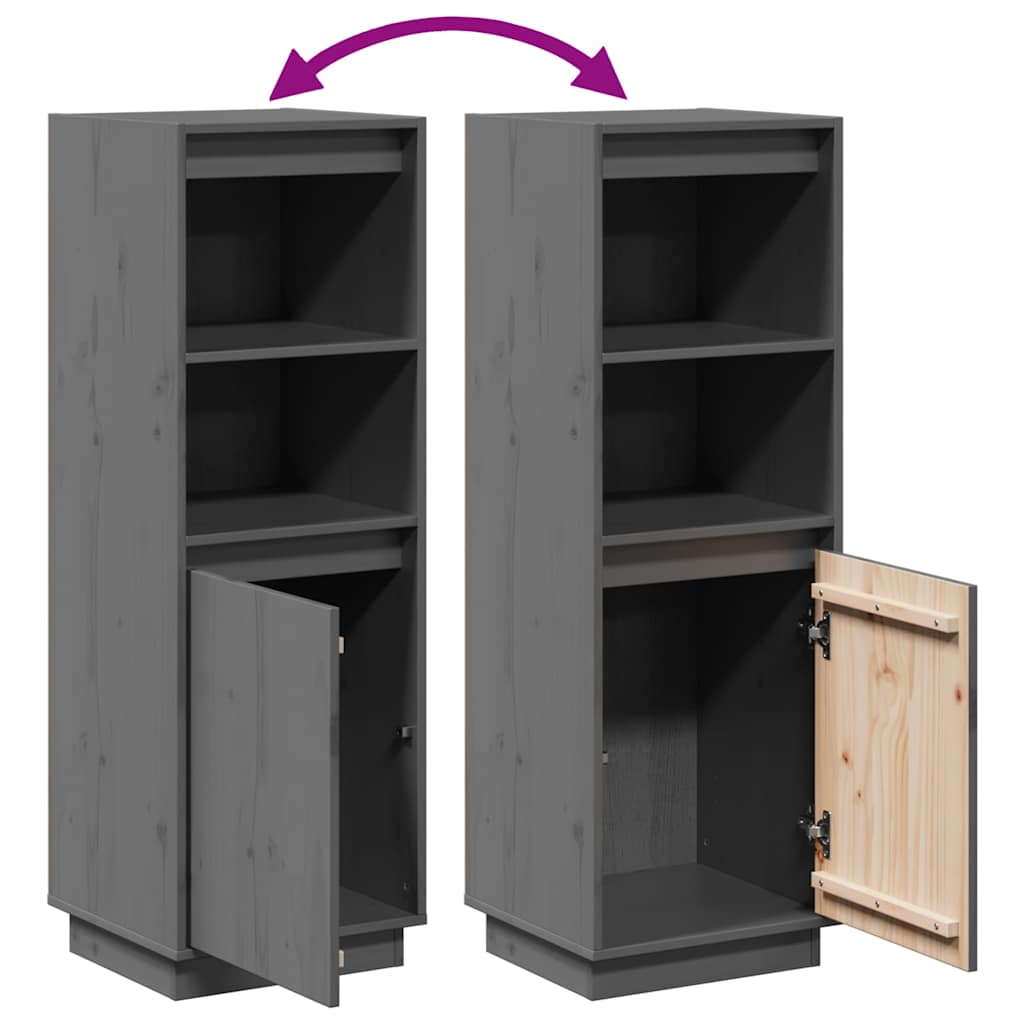 vidaXL Hoge kast 37x34x110 cm massief grenenhout