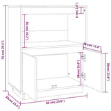 vidaXL Dressoir 60x34x75 cm massief grenenhout