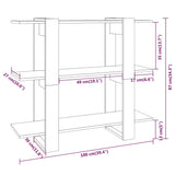 vidaXL Bookcase/Room Divider 100x30x87 cm White