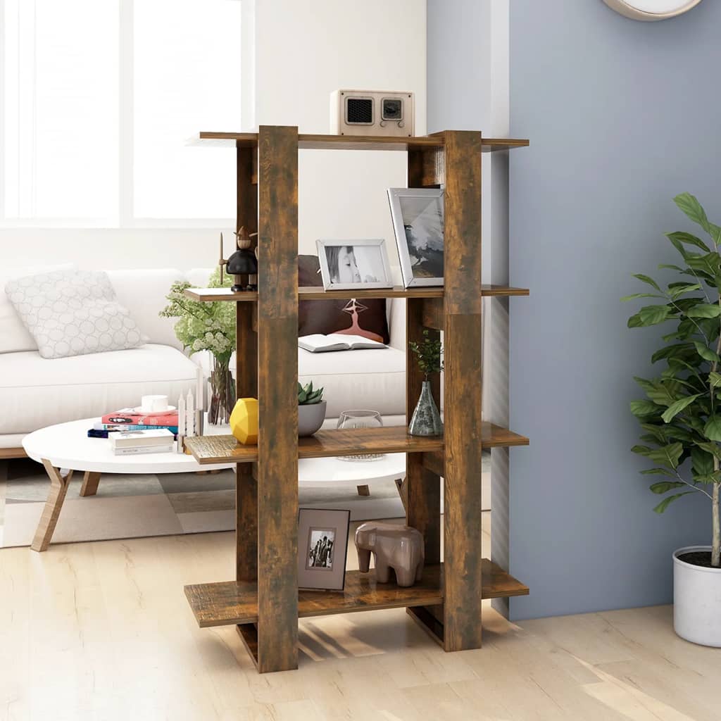 vidaXL Bookcase/Room Divider 80x30x123.5 cm White