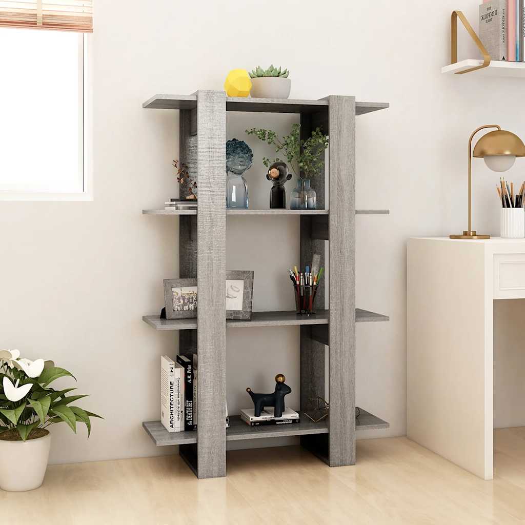 vidaXL Bookcase/Room Divider 80x30x123.5 cm White