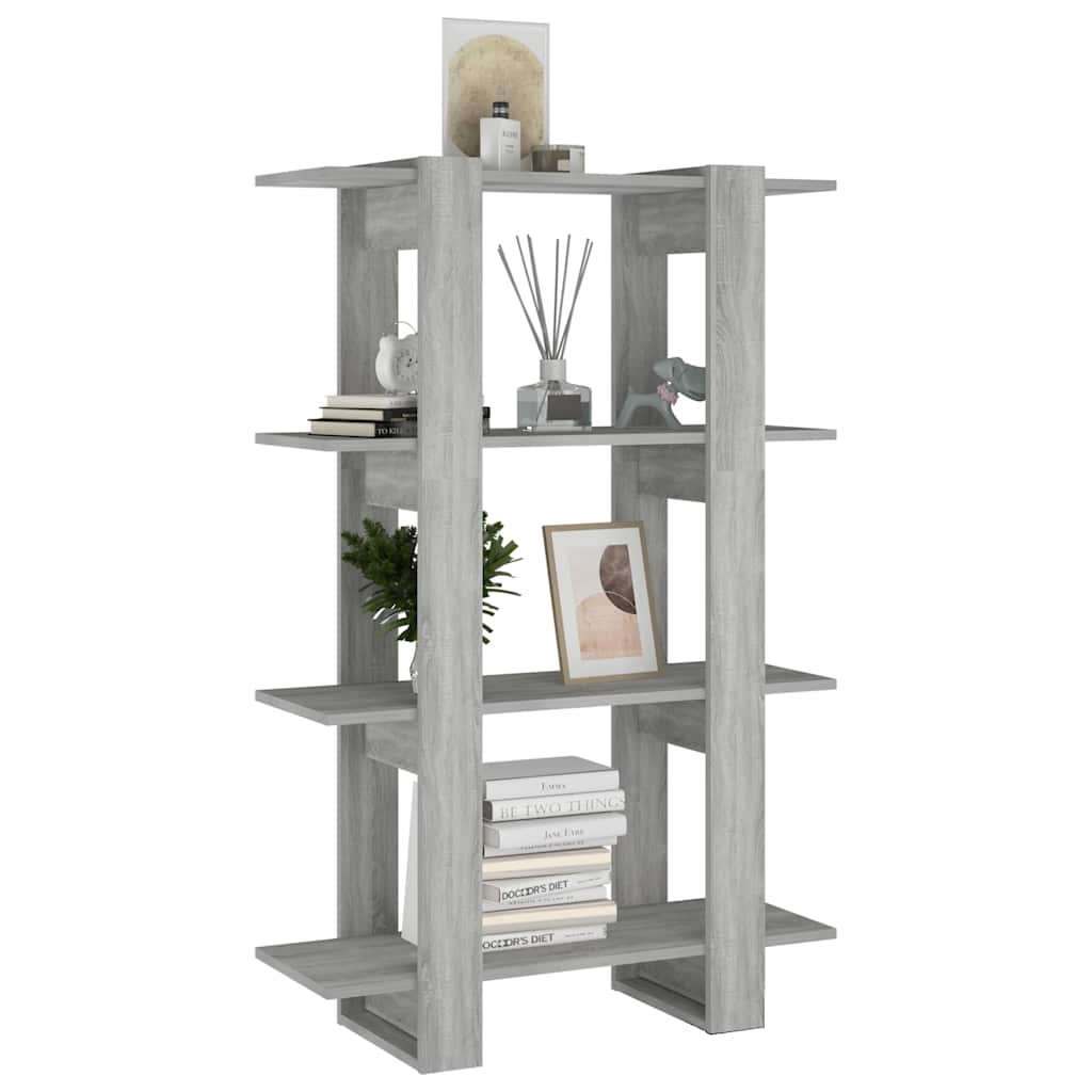 vidaXL Bookcase/Room Divider 80x30x123.5 cm White