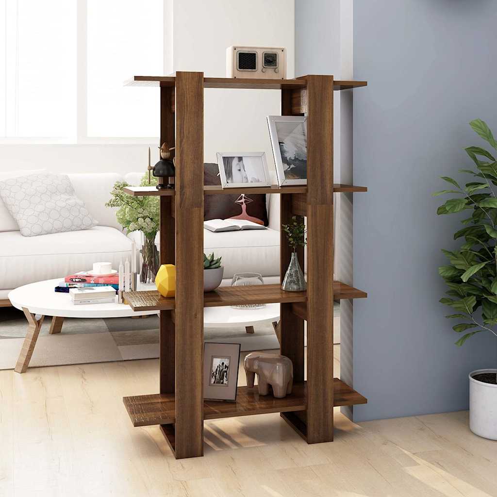 vidaXL Bookcase/Room Divider 80x30x123.5 cm White