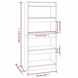 vidaXL Bookshelf/Room Divider 60x30x135 cm Engineered Wood White