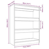 vidaXL Boekenkast/kamerscherm 80x30x103 cm spaanplaat wit