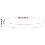 vidaXL Tafelblad Ø30x2,5 cm massief grenenhout