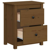 vidaXL Nachtkastje 50x35x61,5 cm massief grenenhout