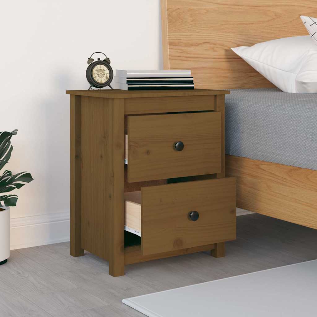 vidaXL Nachtkastje 50x35x61,5 cm massief grenenhout