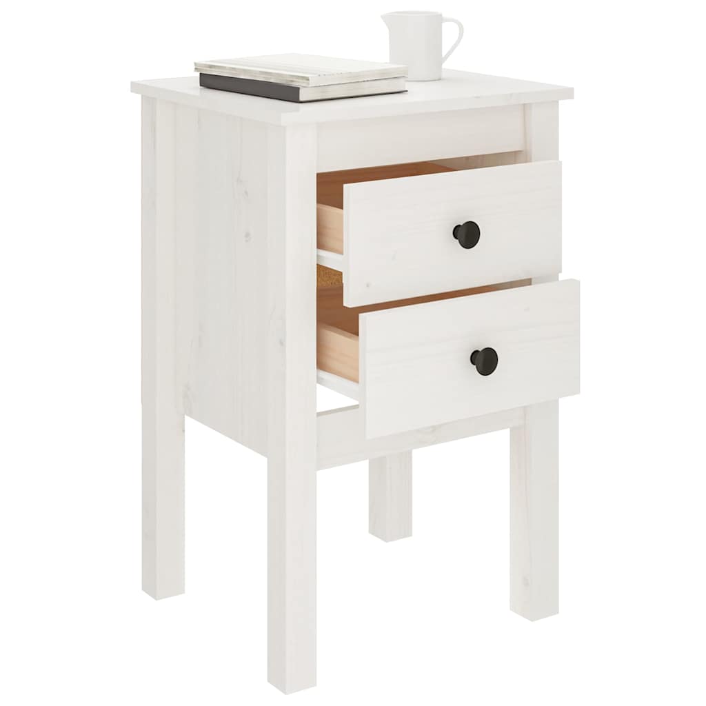 vidaXL Nightstand 40x35x61.5 cm solid pine wood