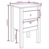 vidaXL Nightstand 40x35x61.5 cm solid pine wood