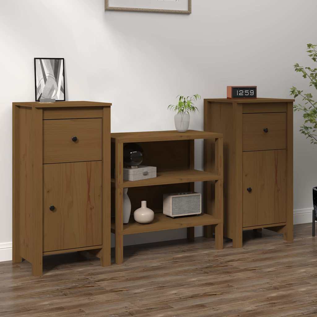 vidaXL Dressoir 70x35x80 cm massief grenenhout