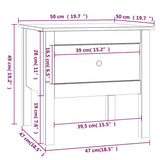 vidaXL Bijzettafel 40x40x39 cm massief grenenhout