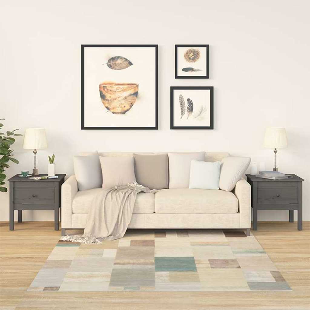 vidaXL Bijzettafel 40x40x39 cm massief grenenhout