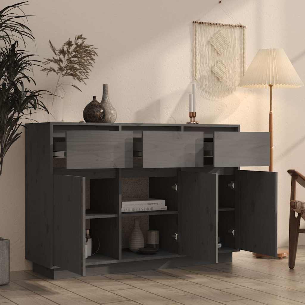 vidaXL Dressoir 110x34x75 cm massief grenenhout