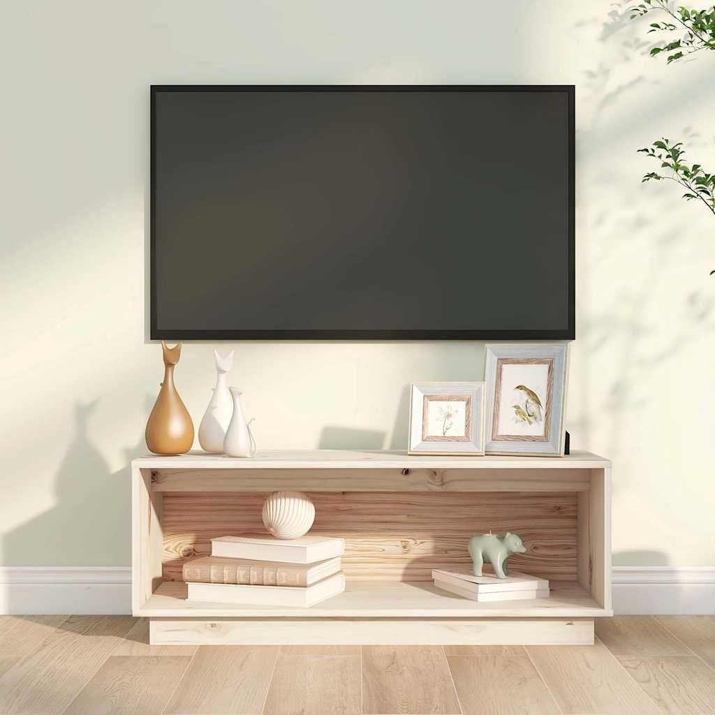 vidaXL TV Cabinet 90x35x35 cm Solid Pine