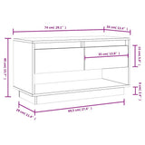 vidaXL Tv-meubel 74x34x40 cm massief grenenhout