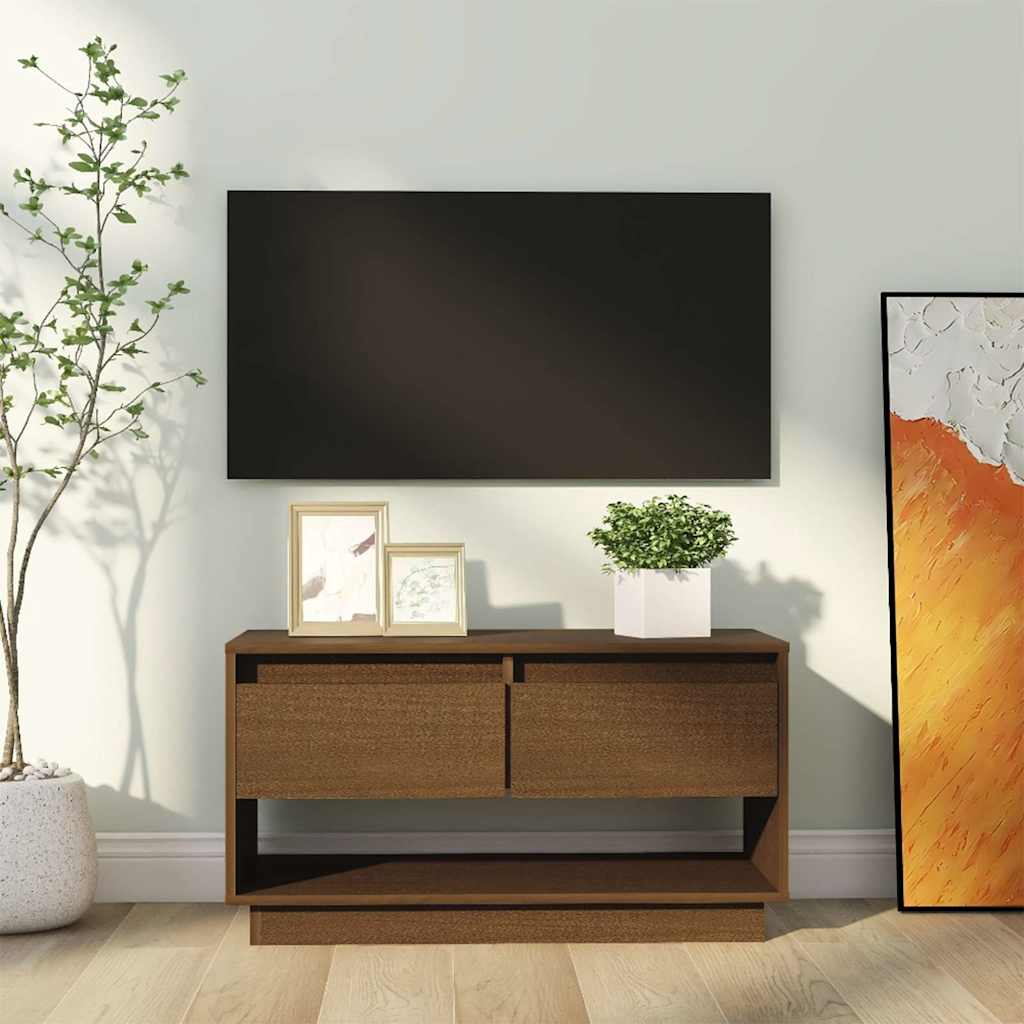 vidaXL Tv-meubel 74x34x40 cm massief grenenhout