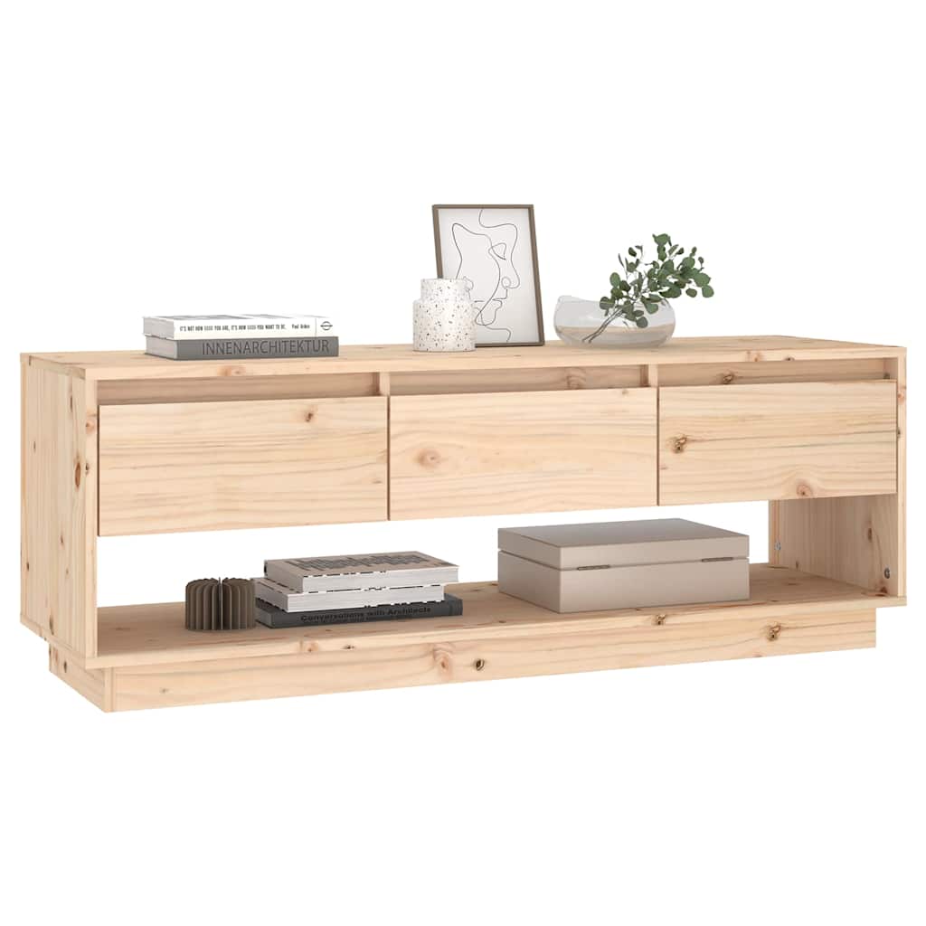 vidaXL Tv-meubel 110,5x34x40 cm massief grenenhout