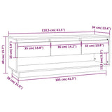 vidaXL Tv-meubel 110,5x34x40 cm massief grenenhout