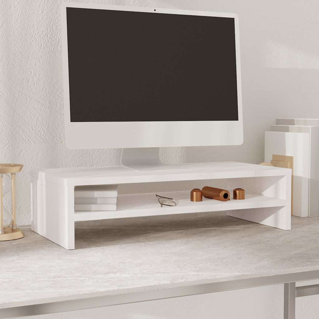 vidaXL Monitorstandaard 50x24x13 cm massief grenenhout