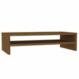 vidaXL Monitorstandaard 50x24x13 cm massief grenenhout