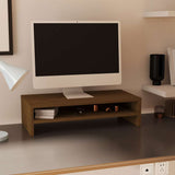 vidaXL Monitorstandaard 50x24x13 cm massief grenenhout