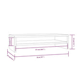 vidaXL Monitorstandaard 50x24x13 cm massief grenenhout