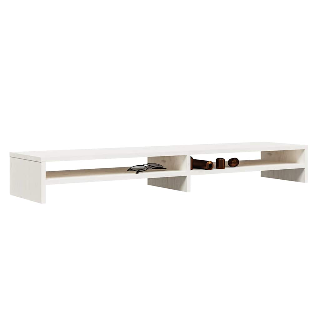 vidaXL Monitor Stand 100x24x13 cm Solid Pinewood