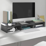 vidaXL Monitorstandaard 60x24x10,5 cm massief grenenhout