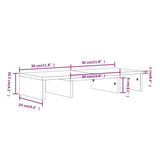 vidaXL Monitorstandaard 60x24x10,5 cm massief grenenhout