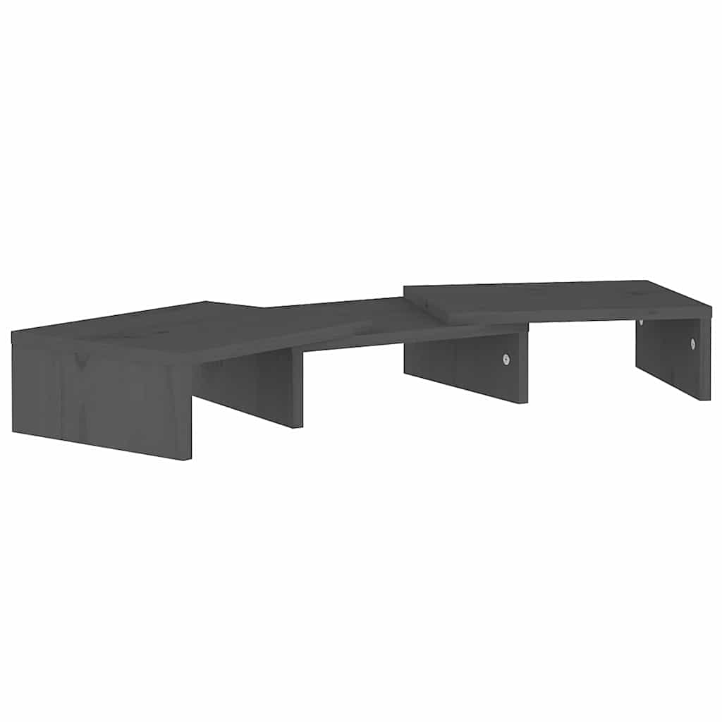 vidaXL Monitorstandaard 60x24x10,5 cm massief grenenhout