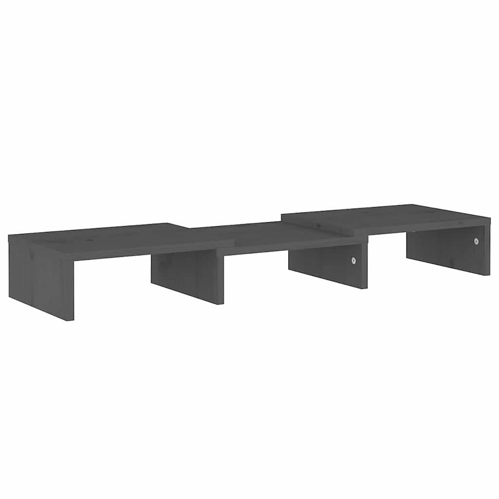vidaXL Monitorstandaard 60x24x10,5 cm massief grenenhout