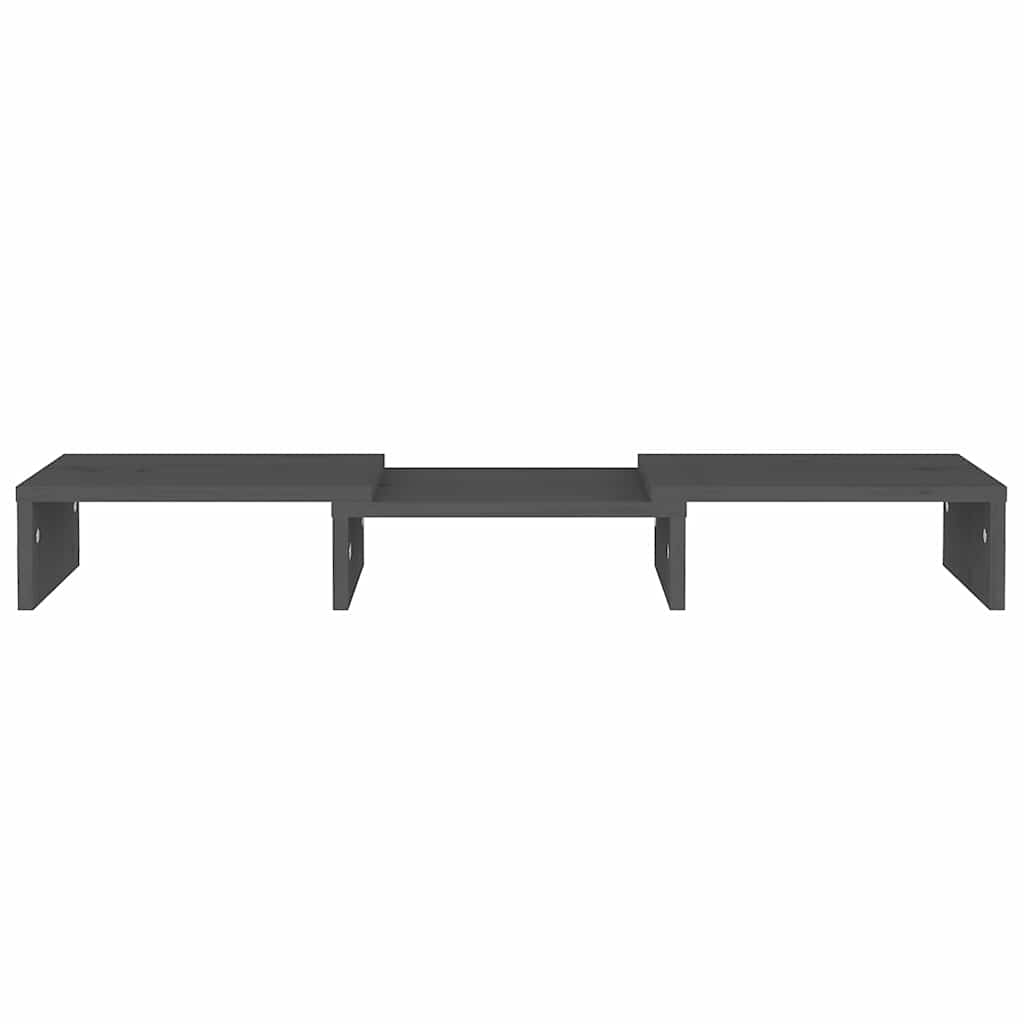 vidaXL Monitorstandaard 60x24x10,5 cm massief grenenhout