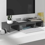 vidaXL Monitorstandaard 60x24x10,5 cm massief grenenhout